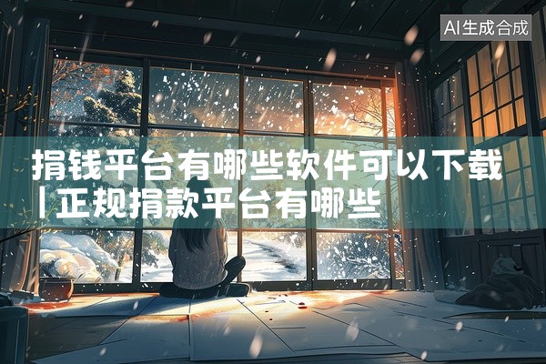捐钱平台有哪些软件可以下载