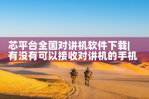 芯平台全国对讲机软件下载
